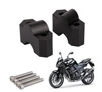 JFG RACING Riser manubrio, 7/8'' Clamp Fit, sollevato 30mm, alluminio, nero per Z750 04-11, Z1000 07-09