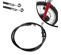 JFG RACING Tubo Freno Moto 130cm,Tubo Freno Anteriore Posteriore Cavo Freno Idraulico Frizione con Guaina Rinforzata per Pit Bike Dirt Bike Enduro Motocross ATV Quad-Nero