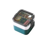 JFGCTYHXY contenitore per il pranzo, Bento Boxes Semplici Lunch Box Possono Essere Riscaldati Nel Forno A Microonde Tipo Separato Portatavola Portatile(Green,800 1000ml)
