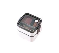 JFGCTYHXY contenitore per il pranzo, Bento Boxes Semplici Lunch Box Possono Essere Riscaldati Nel Forno A Microonde Tipo Separato Portatavola Portatile(White,500ml 800ml)