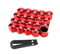 JFGCTYHXY Copricapo per Dadi Ruota, 20 Pezzi/Set di Tappi coprimozzo for Auto, coprivite for Pneumatici, Dadi e bulloni, Decorazione Esterna(Red,19mm)