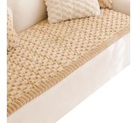 JFGCTYHXY Copridivani, Copridivano morbido e caldo, spesso, antiscivolo, in peluche, for 2-3 cuscini, lavabile(Brown,70x70cm)