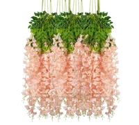 JFGCTYHXY Decorazioni Floreali Artificiali, 12pcs Garland Wedding Home Garden DecorationRattan String Ceiling Supplies(Style a)
