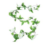 JFGCTYHXY Decorazioni Floreali Artificiali, 3PCS 2M Hanging Floral Wedding String Party Garden Decor(3pcs 9 Heads White)