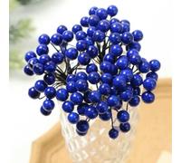 JFGCTYHXY Fiori Artificiali, 50 Teste di Bacche Artificiali, Fiori Finti, Decorazioni Natalizie, Ornamenti for L'Albero Natale, Schiuma for for la casa, Accessori Fai da Te for ghirlande(Blue)