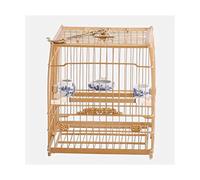 JFGCTYHXY Gabbie per Uccelli, Gabbie for Uccelli Gabbie for quadrate Stile Vintage Gabbia for intagliata Quadrata for in bambù con Supporto Girevole