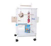 JFGCTYHXY Gabbie per Uccelli, Gabbie for Uccelli, trasportini for di Lusso, Gabbie for in Ferro battuto, Grande Gabbia da Volo con Supporto, for for Animali Domestici(White)