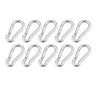 JFGCTYHXY Moschettone, Moschettone a Molla Multifunzionale in Acciaio Inossidabile 316 M4 M5 M6 M7 M8 con Gancio ad Anello di bloccaggio rapido(10pcs,M6)