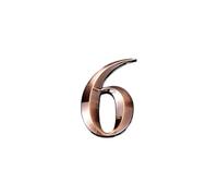 JFGCTYHXY Numeri civici, Numero civico 3D Autoadesivo for Esterni, Targa for indirizzo, Numero, for Appartamento, Hotel, Ufficio, Porta, Adesivi(Bronze,6)