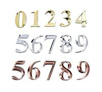 JFGCTYHXY Numeri civici, Numero civico 3D Autoadesivo for Esterni, Targa for indirizzo, Numero, for Appartamento, Hotel, Ufficio, Porta, Adesivi(Gold,8)