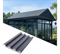 JFGCTYHXY Pannelli per tetti, 1 2 5 Pezzi di lastre di Copertura in Metallo Ondulato, Rivestimento del Tetto for Tutte Le Stagioni, Pannello Antivento, Personalizzabile(1pc,L 0.8m/2.6ft)