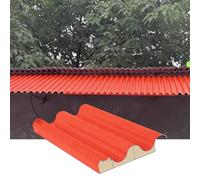 JFGCTYHXY Pannelli per tetti, Lastre for tetti, coperture for Tende da Sole in Alluminio, Pannelli Laterali Fai da Te, tegole con riempimento in policarbonato(Orange,L 0.8m/2.6ft)