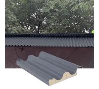 JFGCTYHXY Pannelli per tetti, Lastre for tetti, coperture for Tende da Sole in Alluminio, Pannelli Laterali Fai da Te, tegole con riempimento in policarbonato(Grey,L 1.5m/4.9ft)