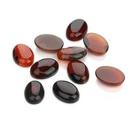 JFGCTYHXY Perline in pietra naturale, 10 pezzi/lotto di perline pietra cabochon ovali in onice con retro piatto for la creazione gioielli fai da te(1,13x18mm)