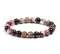 JFGCTYHXY Perline in pietra naturale, Braccialetto con tormalina mista adatto for donne e uomini, bracciale perline di quarzo(Beads 8mm,17cm 6.7inch)