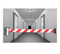 JFGCTYHXY Retractable Barrier Tape, Barriera divisoria for Il Controllo della Folla, con Accessori, for Montaggio a Parete da 2/3/5/10 m, Colori retrattili opzionali(D,3M/9.8FT)