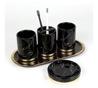 JFGCTYHXY Set da Bagno, Set di Accessori da Bagno Quattro a Cinque Pezzi, Bicchiere for Il Lavaggio, portaspazzolino(A,Five)