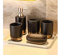 JFGCTYHXY Set da Bagno, Set di Lavaggio for Il Bagno Bicchieri for spazzolino da Denti Sposa in Ceramica a Cinque Pezzi