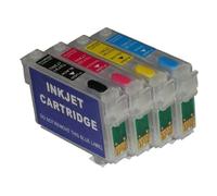 JFGIkLFD Vilaxh Cartucce d'inchiostro ricaricabili compatibili con T1291 T1292 T1293 T1294 per stampanti SX230 SX235W SX430W SX435W SX440W SX445W con chip