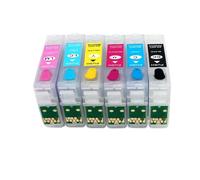 JFGIkLFD Vilaxh T0801 T0806 Cartucce d'inchiostro ricaricabili compatibili con Stylus P50 R265 PX650 PX700 PX800 PX710 PX720 PX810 PX820 R360 RX560