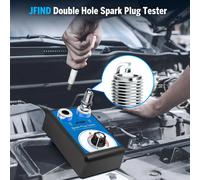Jfind JF109 Tester per candele a doppio foro da 13 mm 110 V 220 V a 12 V Auto Moto Per KTM Per BMW Rivelatore Analizzatore di candele di accensione