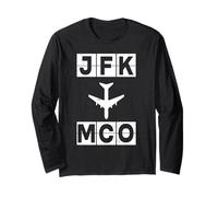 JFK a MCO Aeroporto Codice Aereo Route New York Orlando Maglia a Manica