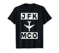 JFK a MCO Aeroporto Codice Aereo Route New York Orlando Maglietta