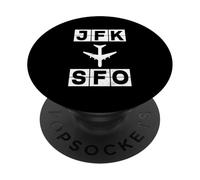 JFK a SFO Route New York San Francisco PopSockets PopGrip Adesivo