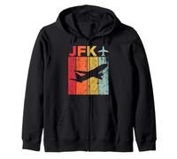 JFK Aeroporto John F. Kennedy Felpa con Cappuccio