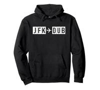 JFK Dub Codici da New York a Dublino Felpa con Cappuccio