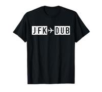 JFK Dub Codici da New York a Dublino Maglietta