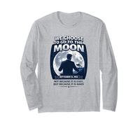 JFK Moon Speech 1962 Spazio John F Kennedy Citazione Maglia a Manica