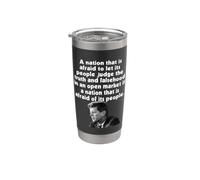JFK Nation ha paura di lasciare che le persone giudichino la verità teme che le persone Bicchiere termico in acciaio inox doppia parete