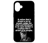 JFK Nation ha paura di lasciare che le persone giudichino la verità teme che le persone Custodia per iPhone 16 Plus