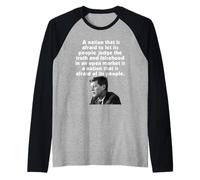 JFK Nation ha Paura di Lasciare Che Le Persone giudichino la verità teme Che Le Persone Maglia con Maniche Raglan