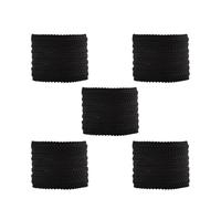 JFNKLFG 2 paia 6MM Lacci Piatti for Scarpe Da Ginnastica Corsa In Corda Elastica for 120/140/160CM Accessori for scarpe(Black-5 Pair,160cm)