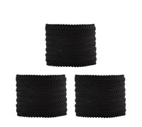 JFNKLFG 2 paia 6MM Lacci Piatti for Scarpe Da Ginnastica Corsa In Corda Elastica for 120/140/160CM Accessori for scarpe(Black-3 Pair,160cm)