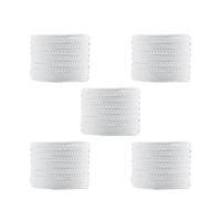 JFNKLFG 2 paia 6MM Lacci Piatti for Scarpe Da Ginnastica Corsa In Corda Elastica for 120/140/160CM Accessori for scarpe(White-5 Pair,120cm)