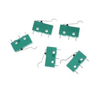 JFQOWCMP Finecorsa 3 Pin Micro interruttori tattili No + NC 5A 125VAC 250VAC Mini finecorsa Microinterruttore Microinterruttori con Leva Cerniera 5 Pezzi