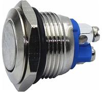 JFQOWCMP Microinterruttore 10Pcs 16MM Interruttore a Pulsante in Metallo di accensione con Avvio Automatico Nessun Interruttore Impermeabile Blocco(19)