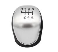 JFRKGMU Per Ford Per Mondeo 4 Mk4 IV 2007-2014 Manopola Cambio Velocità Mano Ghetta Boot Cover Collare Pomelli Leva Cambio Auto(6 Speed Silver Knob)