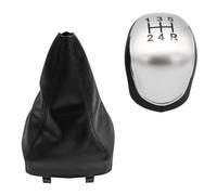 JFRKGMU Per Ford Per Mondeo 4 Mk4 IV 2007-2014 Manopola Cambio Velocità Mano Ghetta Boot Cover Collare Pomelli Leva Cambio Auto(Silver 5 speed 2pcs)