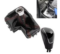 JFRKGMU Per Ford Per Mondeo MK4 S-MAX Per Kuga Per Galaxy MK1 BLK Cambio Automatico Pomello Leva Stick Ghetta Boot Cover Pomelli Leva Cambio Auto(2PCS)