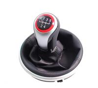 JFRKGMU Per Skoda Per Fabia 2 II MK Per Combi Per Scout 2007-2014 5 Marce Cambio Manuale Pomello Ghetta Boot Copertura Pomelli Leva Cambio Auto(6 speed)