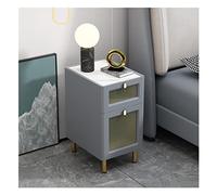 JFUNANQH Comodino Tavolino Moderno Comodino Semplice Comodino Leggero di Lusso Comodino in Vetro Mobiletto in Legno Ardesia Piccolo Divano Mobile Comodino (Colore: E)