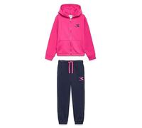 Diadora JG. Tracksuit HD FZ Gloss, Shocking Pink/Peacoat, XXL Bambine e Ragazze