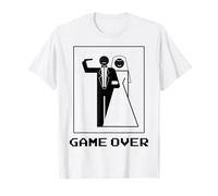 JGA Matrimonio Sposo Divertente Game Over Maglietta