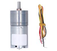 JGA25 - Motore a ingranaggi DC senza spazzole 2430, motore con riduzione della velocità regolabile e albero a forma di D, scatola ingranaggi interamente in lega di zinco (130 giri/min CC 12 V)