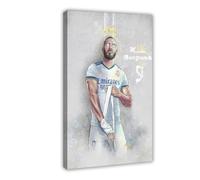 JGACBHE Poster su tela con Karim Benzema, decorazione per camera da letto, ufficio, stanza, regalo, 40 x 60 cm