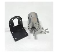 JGB37-3530 12 V 24 V DC Gear Motor 37 mm All Metal Gearbox High Torque Carbon Brush Motor, 7-1600 RPM Geared Motor with Eccentric Shaft for DIY Robot for Smart Home Automation (motore x bracket, 35